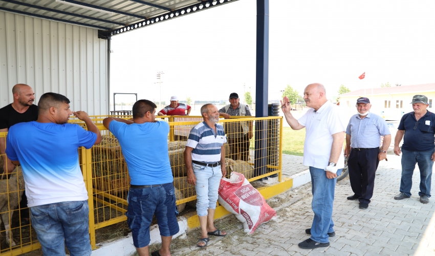 Belediye Başkanımız İnan, Kurban pazarını ziyaret etti...